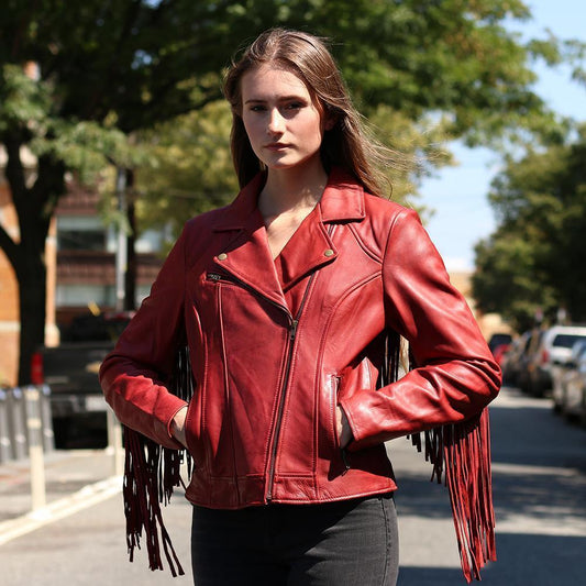 Rodeo Rebel™ - Daisy Women's Premium 100% Cowhide Leather Jacket