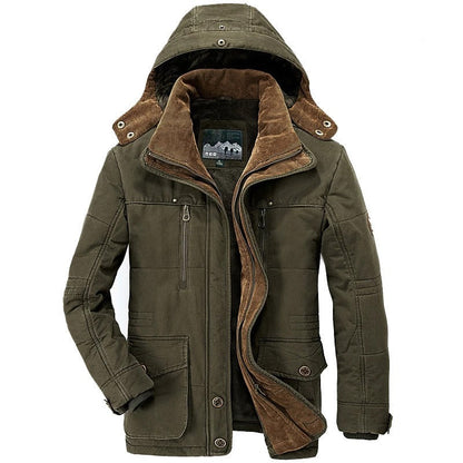 AlphaTrek™ - Men’s Hooded Winter Parka Coat with Inner Fleece