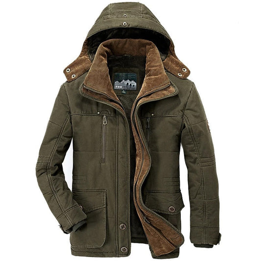 AlphaTrek™ - Men’s Hooded Winter Parka Coat with Inner Fleece