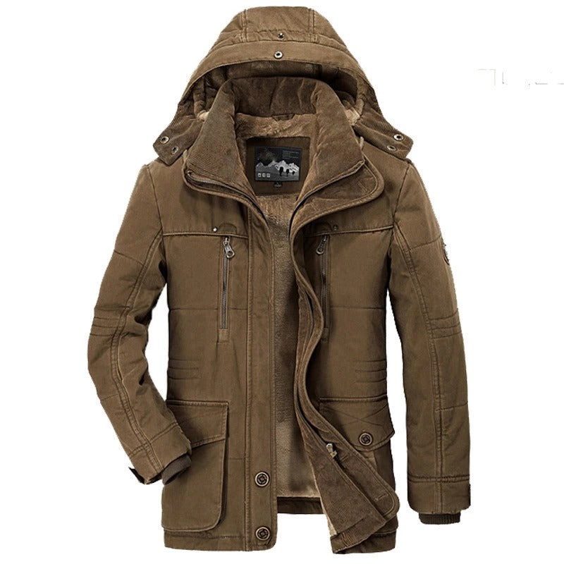 AlphaTrek™ - Men’s Hooded Winter Parka Coat with Inner Fleece
