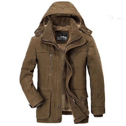 AlphaTrek™ - Men’s Hooded Winter Parka Coat with Inner Fleece
