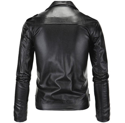 Urban Noir™ - Stealth Black Men's Faux Leather Biker Jacket.