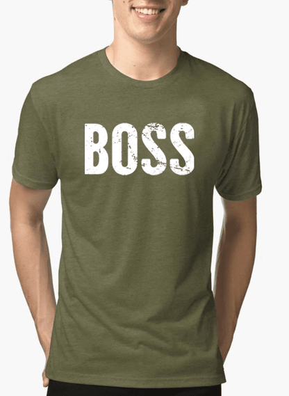 Boss™ - Half Sleeve Melange T-Shirt