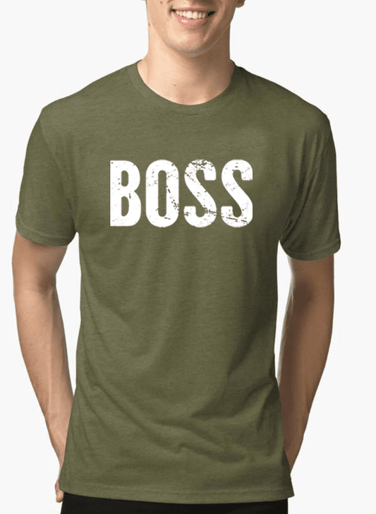 Boss™ - Half Sleeve Melange T-Shirt