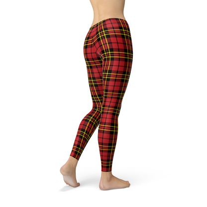 VitalFlow™  - Women's Red Plaid Tartan Leggings