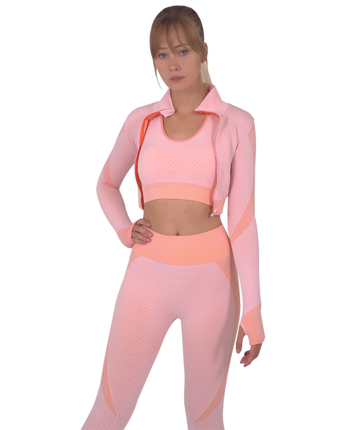 Lauma Active™ - Women's Trois Seamless Sports Jacket - Pink