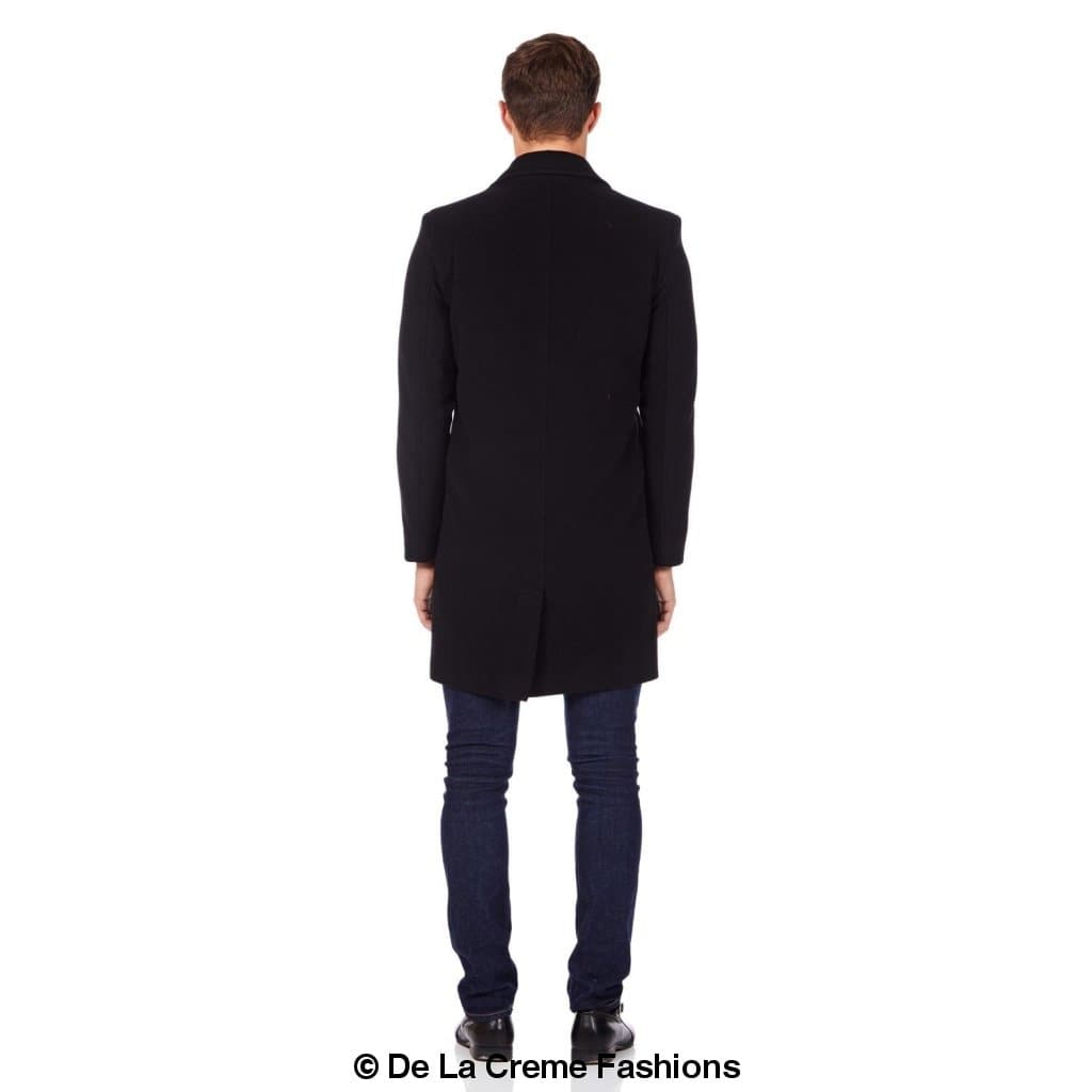 De La Creme™ - Men’s Wool Mix Single Breasted Overcoat