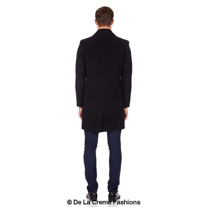 De La Creme™ - Men’s Wool Mix Single Breasted Overcoat