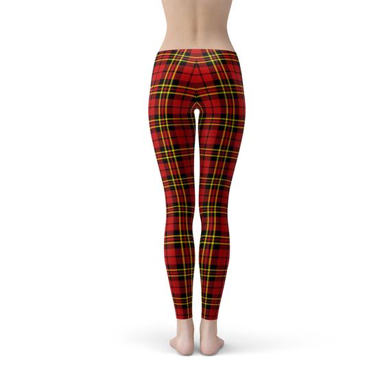 VitalFlow™  - Women's Red Plaid Tartan Leggings