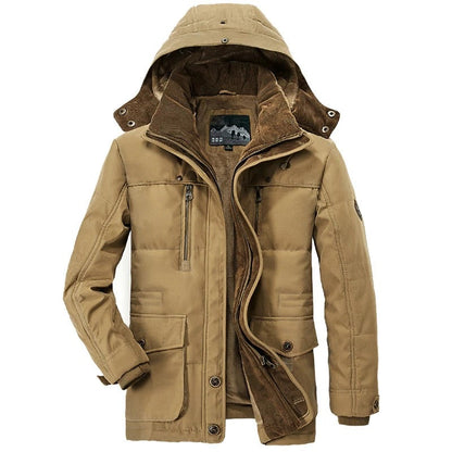 AlphaTrek™ - Men’s Hooded Winter Parka Coat with Inner Fleece
