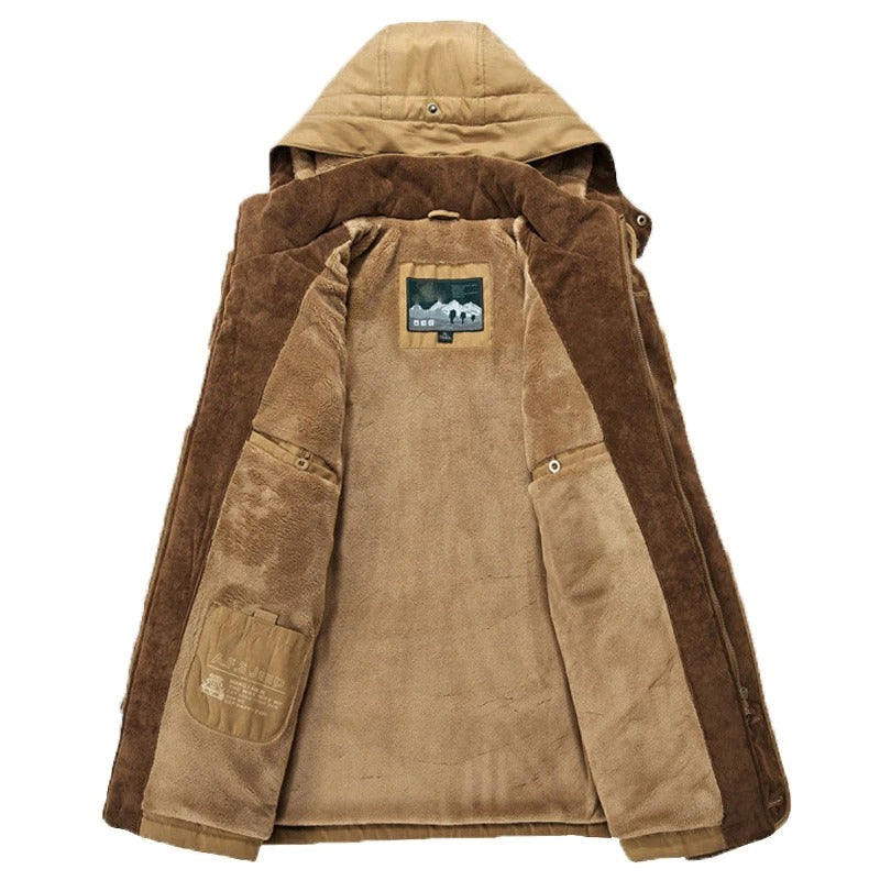 AlphaTrek™ - Men’s Hooded Winter Parka Coat with Inner Fleece