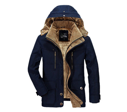 AlphaTrek™ - Men’s Hooded Winter Parka Coat with Inner Fleece
